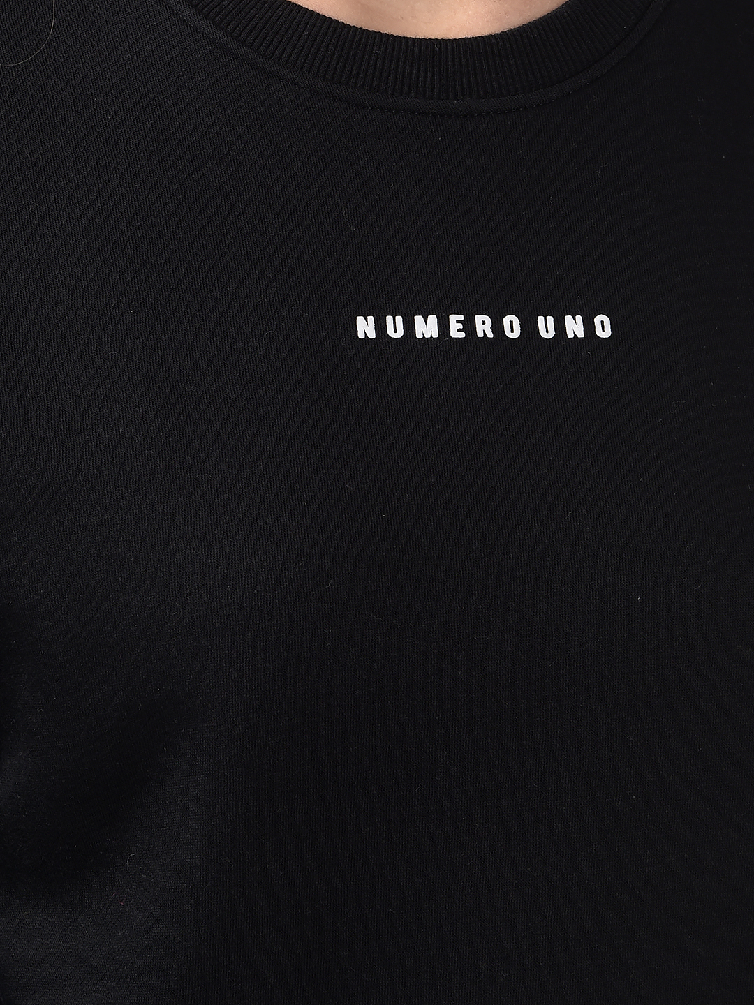 Numero Uno Women Black Solid Sweatshirt